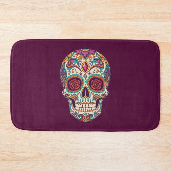 Item preview, Colorful Mexican Skull Illustration – Santa Muerte, Día de los Muertos, Sugar Skull Art designed and sold by Cauldron Crafts.