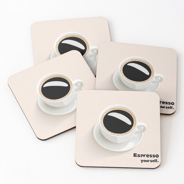 Item preview, Minimalist Coffee Cup Illustration Espresso Yourself designed and sold by BobaBunny76.