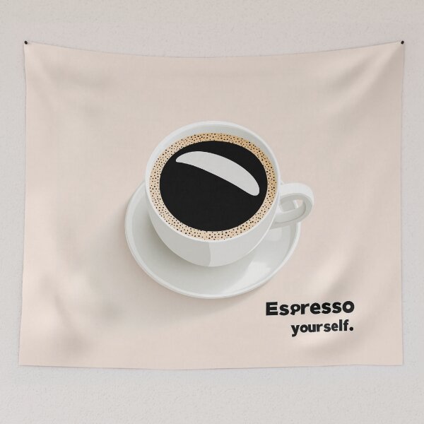 Item preview, Minimalist Coffee Cup Illustration Espresso Yourself designed and sold by BobaBunny76.