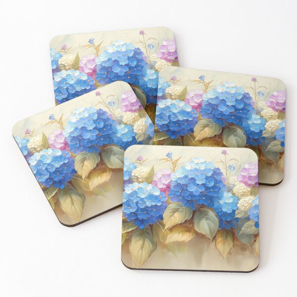 Item preview, Hydrangeas Art – Pink, Purple & Blue Floral Art designed and sold by MargaretWiktor.
