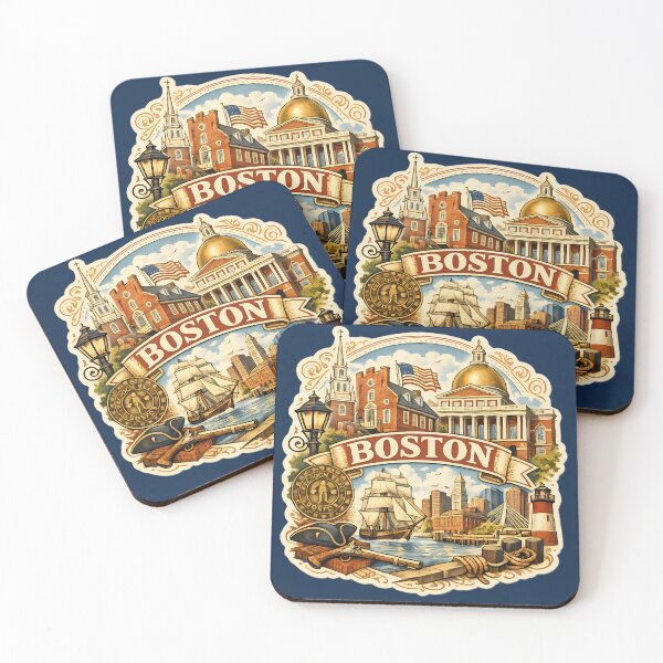 Item preview, Boston Massachusetts Travel Sticker designed and sold by Alice Cristalis.