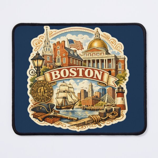 Item preview, Boston Massachusetts Travel Sticker designed and sold by Alice Cristalis.