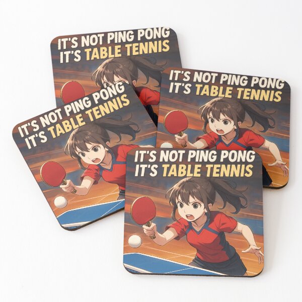 Item preview, It's Not Ping Pong It's Table Tennis T-Shirt - Anime Girl Pro Player Art designed and sold by OhMyPingCo.