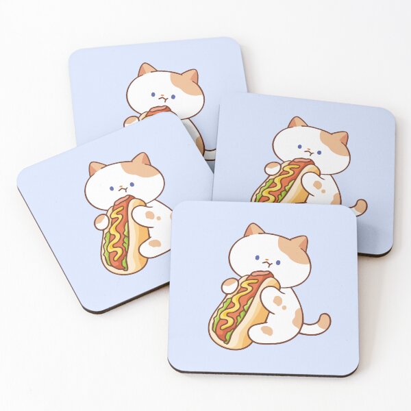 Item preview, Cat with Hot Dog designed and sold by salposi.