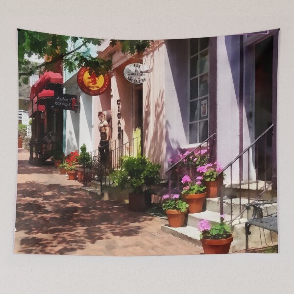 Item preview, Alexandria VA - Street With Art Gallery and Tobacconist  designed and sold by Susan Savad.