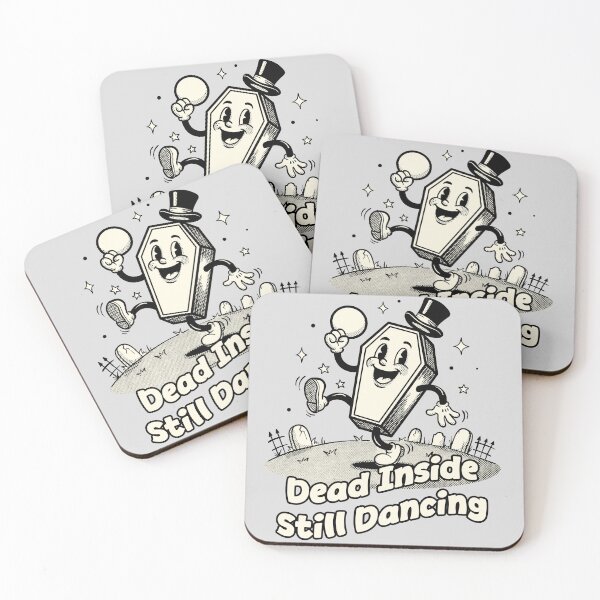 Item preview, Dead Inside Still Dancing – Vintage Dancing Coffin Dark Humor designed and sold by homework store.