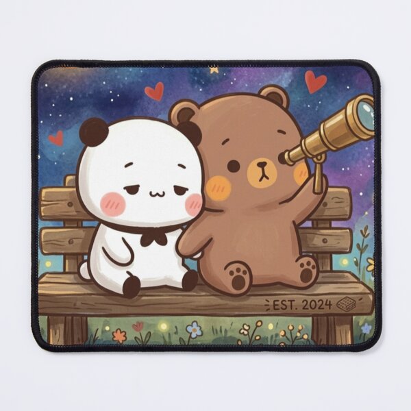 Item preview, Better Together Under the Stars – Cute Panda Bear Couple Romantic Night Sticker designed and sold by snaperos.