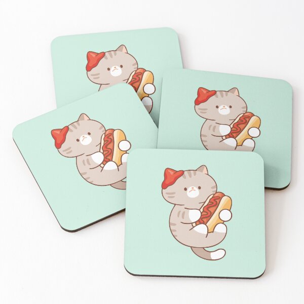 Item preview, Cat with Hot Dog designed and sold by salposi.