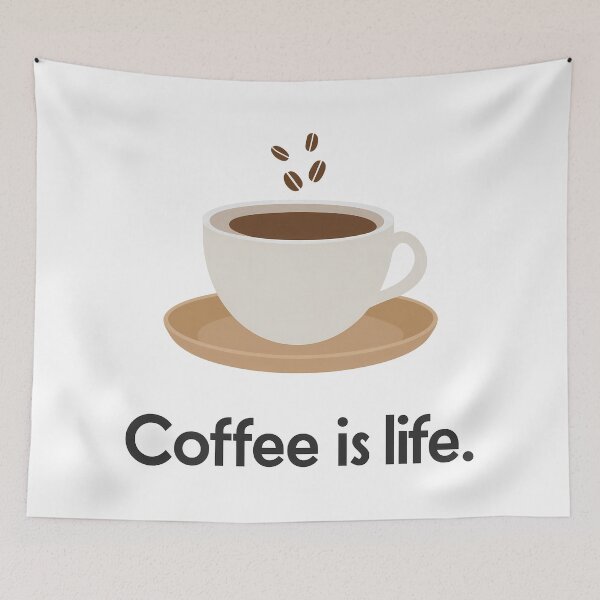 Item preview, Minimalist Coffee Cup Illustration Coffee Is Life designed and sold by BobaBunny76.