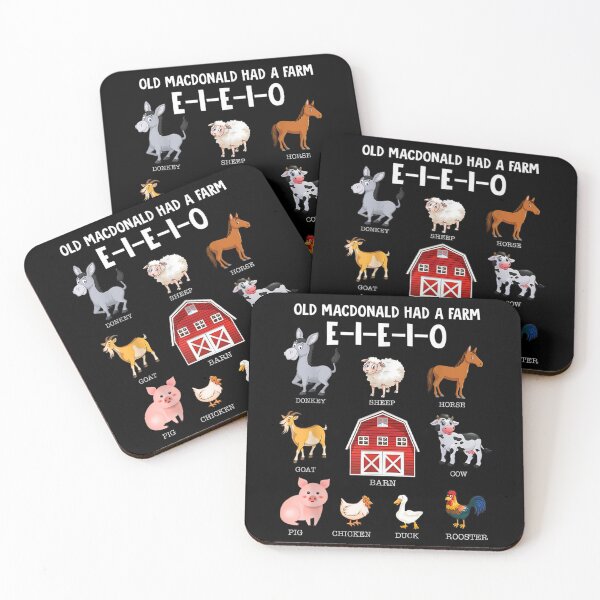 Item preview, Old MacDonald Had A Farm Educational Animals Cartoon Nursery Rhyme Art designed and sold by KistanosMeka.