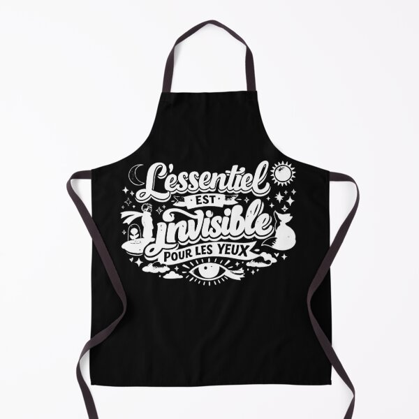 Item preview, "What is essential is invisible to the eyes," a French phrase (negative ver)) designed and sold by Moonshroomarts.