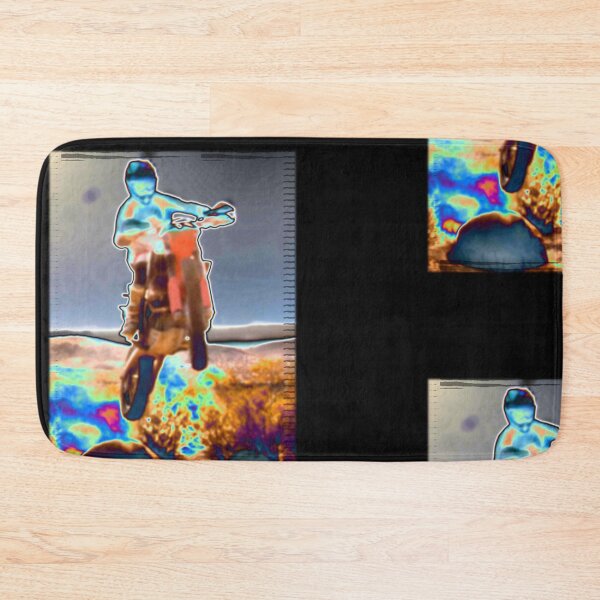Item preview, Dirtbike rider riding in the desert jumping over rock designed and sold by pixperienz4u.