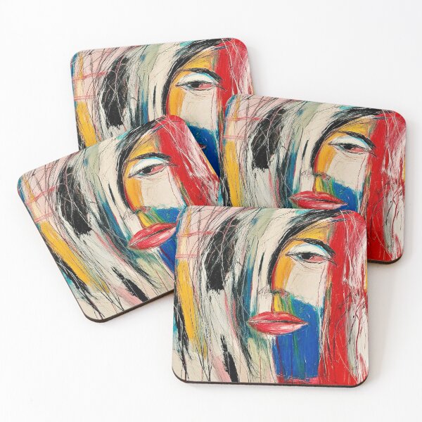 Item preview, Colorful Abstract Face Painting designed and sold by alexgeiart.