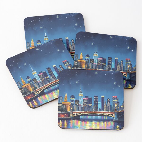 Item preview, Starry Night Skyline designed and sold by EllieHeartCo.