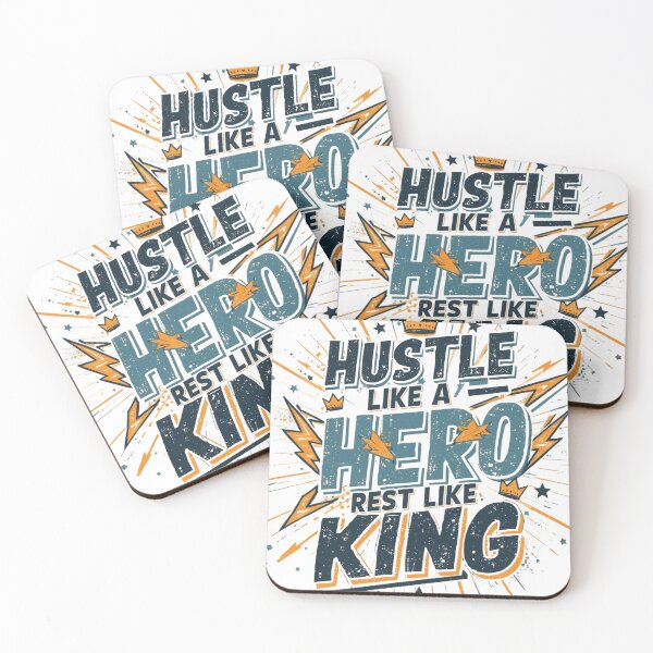Item preview, Hustle Like a Hero Quote designed and sold by WisknowDesigns.