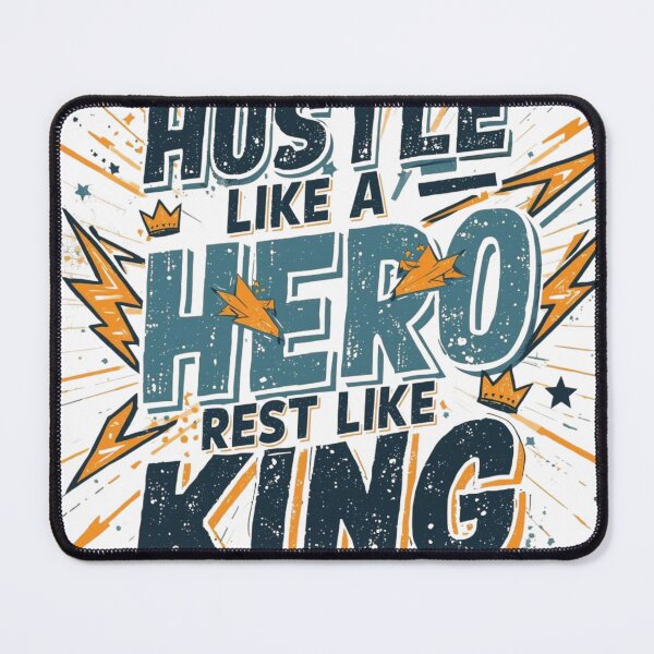 Item preview, Hustle Like a Hero Quote designed and sold by WisknowDesigns.