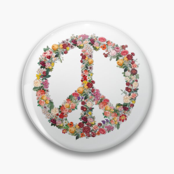 Item preview, Floral Peace Sign – Vintage Victorian Flower Peace Symbol | Hippie Floral Design designed and sold by Cimbart.