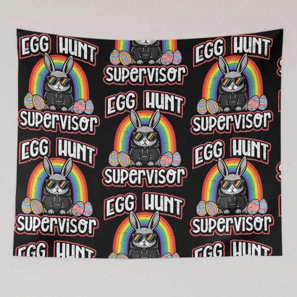 Item preview, Easter Bunny Egg Hunt Supervisor Vintage Rainbow Egg designed and sold by RDGNR.