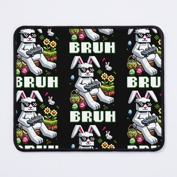 Item preview, Bruh Gamer Easter Bunny Funny Pixel Art Easter Rabbit with Eggs designed and sold by RDGNR.