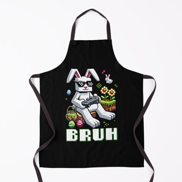 Item preview, Bruh Gamer Easter Bunny Funny Pixel Art Easter Rabbit with Eggs designed and sold by RDGNR.