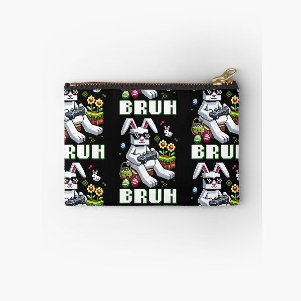 Item preview, Bruh Gamer Easter Bunny Funny Pixel Art Easter Rabbit with Eggs designed and sold by RDGNR.