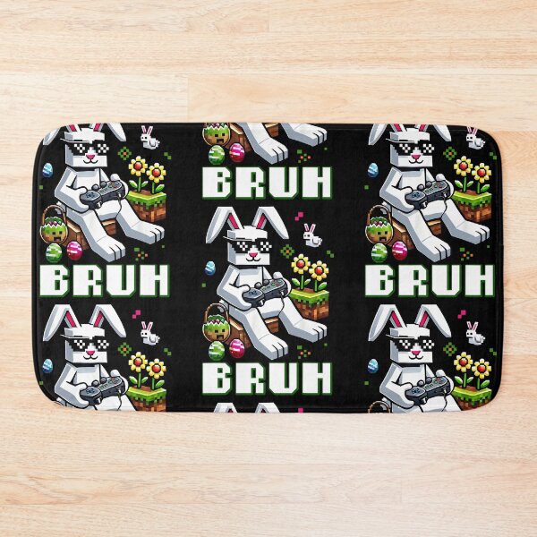 Item preview, Bruh Gamer Easter Bunny Funny Pixel Art Easter Rabbit with Eggs designed and sold by RDGNR.