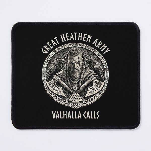 Item preview, Great Heathen Army Valhalla Calls Viking Warrior Norse Mythology Odin Ravens Design designed and sold by Freki & Geri.