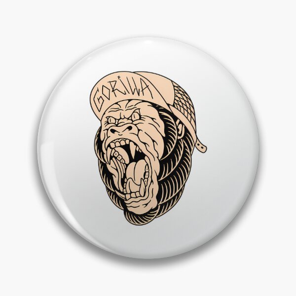 Item preview, Angry Gorilla Tattoo Style Illustration designed and sold by RepeatNoProblem.
