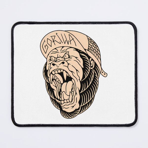 Item preview, Angry Gorilla Tattoo Style Illustration designed and sold by RepeatNoProblem.