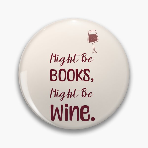 Item preview, Might Be Books, Might be Wine quote: Daily Cotton Canvas, Girly Bookworm, Trendy Reader Present designed and sold by MakitoDesign.