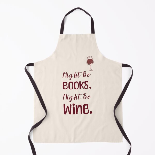 Item preview, Might Be Books, Might be Wine quote: Daily Cotton Canvas, Girly Bookworm, Trendy Reader Present designed and sold by MakitoDesign.