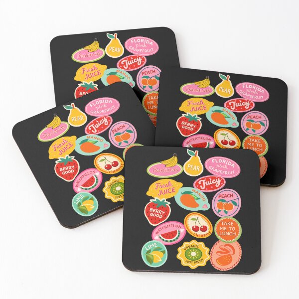 Item preview, Retro Fruit Sticker Collage Art designed and sold by margamPagenberg.