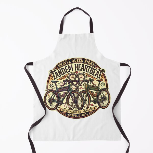 Item preview, Gravel Queen Rides: Tandem Heartbeat – Cycling Love & Adventure designed and sold by RDproject.