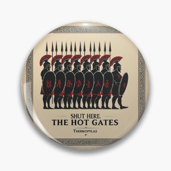 Item preview, Spartan Warrior Thermopylae Funny History Art Print designed and sold by GeoWhimsy Studio.