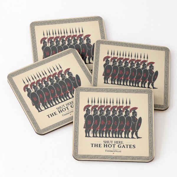Item preview, Spartan Warrior Thermopylae Funny History Art Print designed and sold by GeoWhimsy Studio.