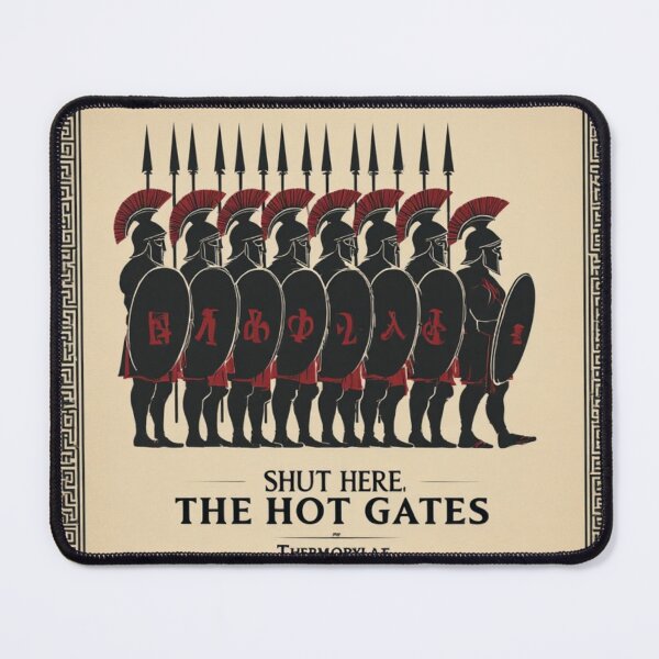 Item preview, Spartan Warrior Thermopylae Funny History Art Print designed and sold by GeoWhimsy Studio.