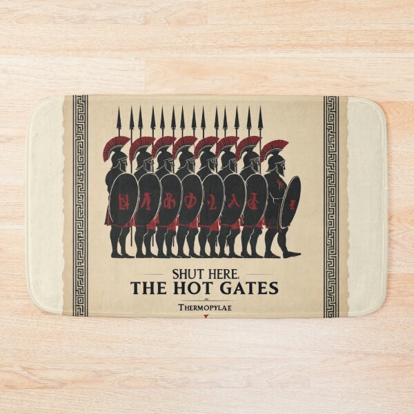 Item preview, Spartan Warrior Thermopylae Funny History Art Print designed and sold by GeoWhimsy Studio.