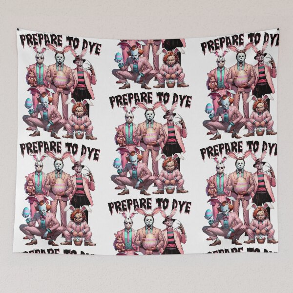 Item preview, Prepare To Dye Horror Movie Bunny Easter Horror Characters designed and sold by RDGNR.