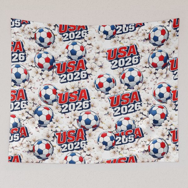 Item preview, USA 2026 Soccer World Cup Pattern - Artistic Picasso Style Football designed and sold by TailTraceDesign.