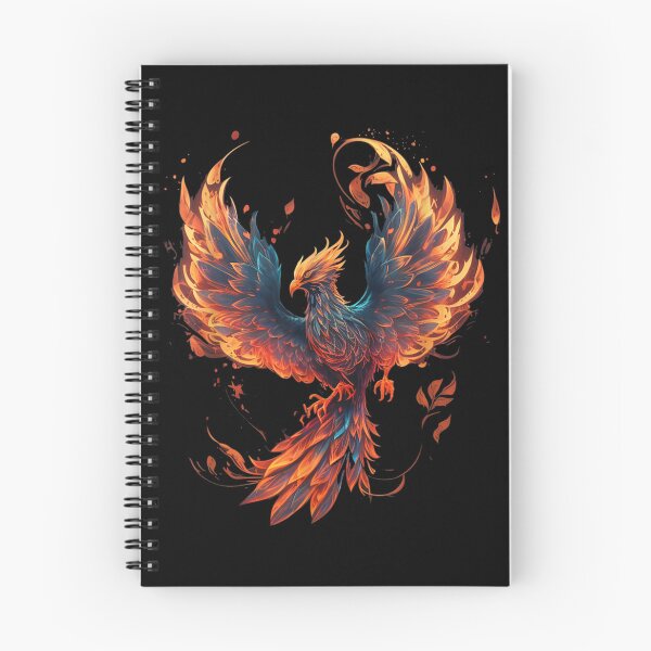 Item preview, Majestic Fire Phoenix Rising Mythical Bird Fantasy Spirit Animal Tattoo Art designed and sold by Plonkylar.