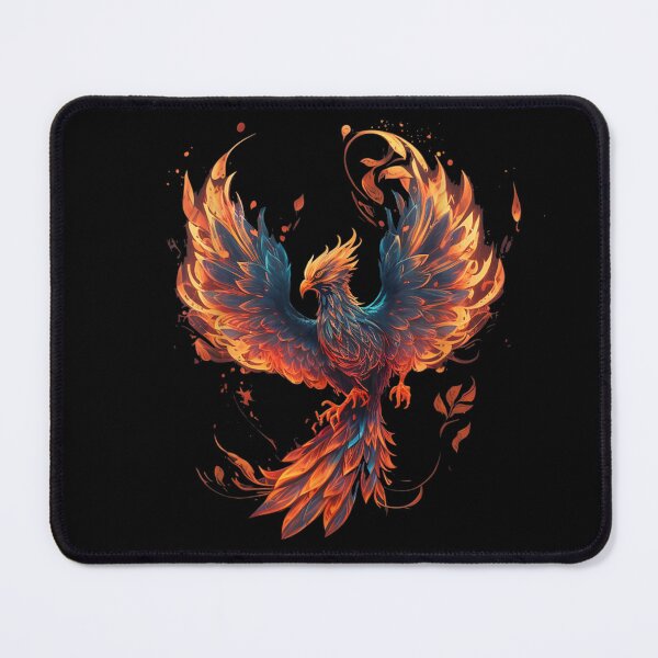 Item preview, Majestic Fire Phoenix Rising Mythical Bird Fantasy Spirit Animal Tattoo Art designed and sold by Plonkylar.