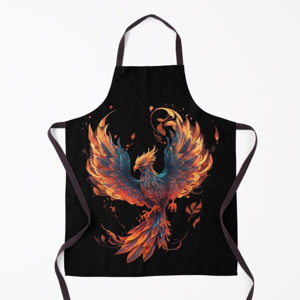 Item preview, Majestic Fire Phoenix Rising Mythical Bird Fantasy Spirit Animal Tattoo Art designed and sold by Plonkylar.