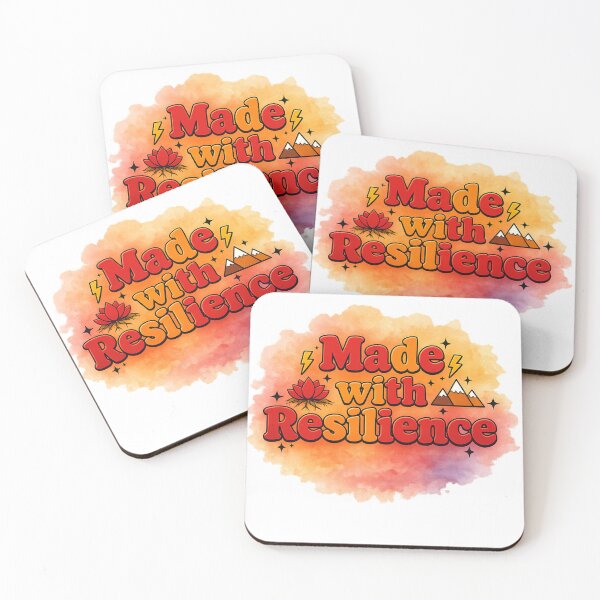 Item preview, Made with Resilience Motivational Quote designed and sold by MarselArt.