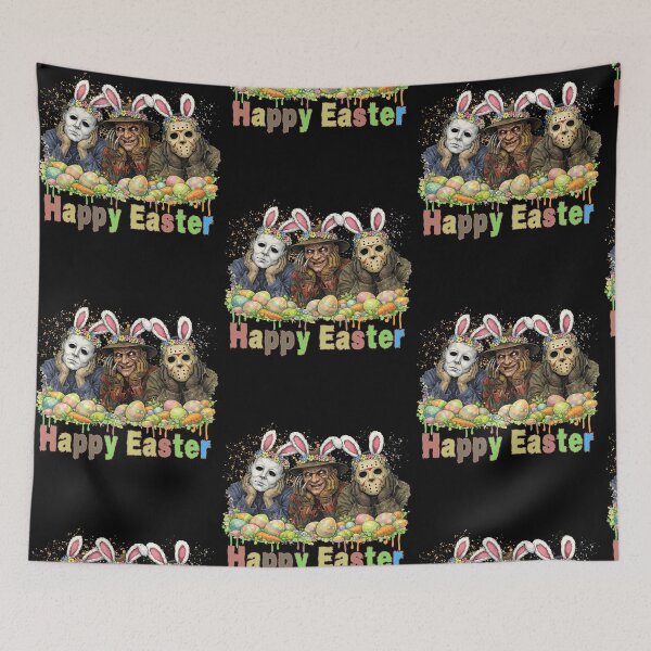 Item preview, Happy Easter Horror Movie Easter Gothic Bunny Horror Characters designed and sold by RDGNR.