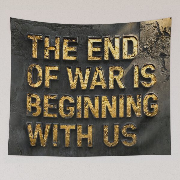 Item preview, The End of War is Beginning with Us - Peace Quote Art designed and sold by MakarenaCreate.