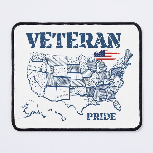 Item preview, Vintage USA Map Veteran Pride Patriotic Design designed and sold by .LessuX..