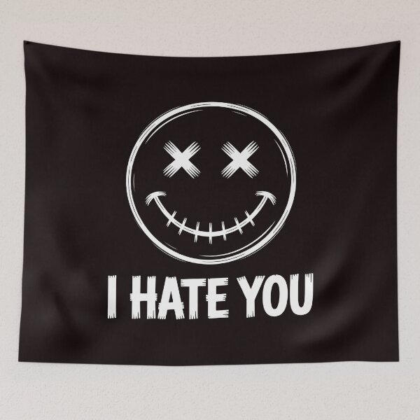 Item preview, I Hate You Vintage Smile – Retro Smile Face Sarcastic Meme designed and sold by Redgiant87x.