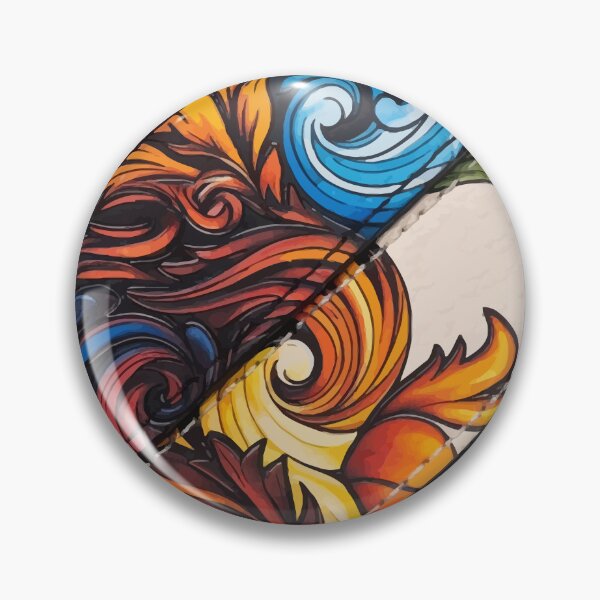 Item preview, Colorful Phoenix Fire and Water Fantasy Illustration designed and sold by RidaSalArt.
