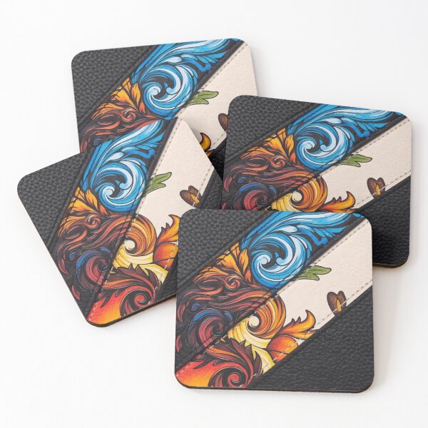 Item preview, Colorful Phoenix Fire and Water Fantasy Illustration designed and sold by RidaSalArt.