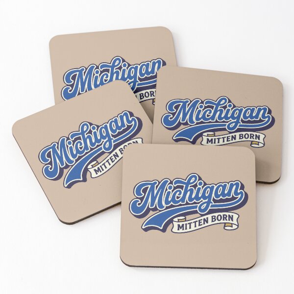Item preview, Vintage Michigan Mitten Born Retro Script designed and sold by Cozy-Old-Pub.